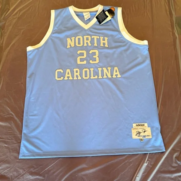 NWT Adidas/True School Authentic UNC 23 Michael Jordan Jersey MSRP $300 - Picture 9 of 13